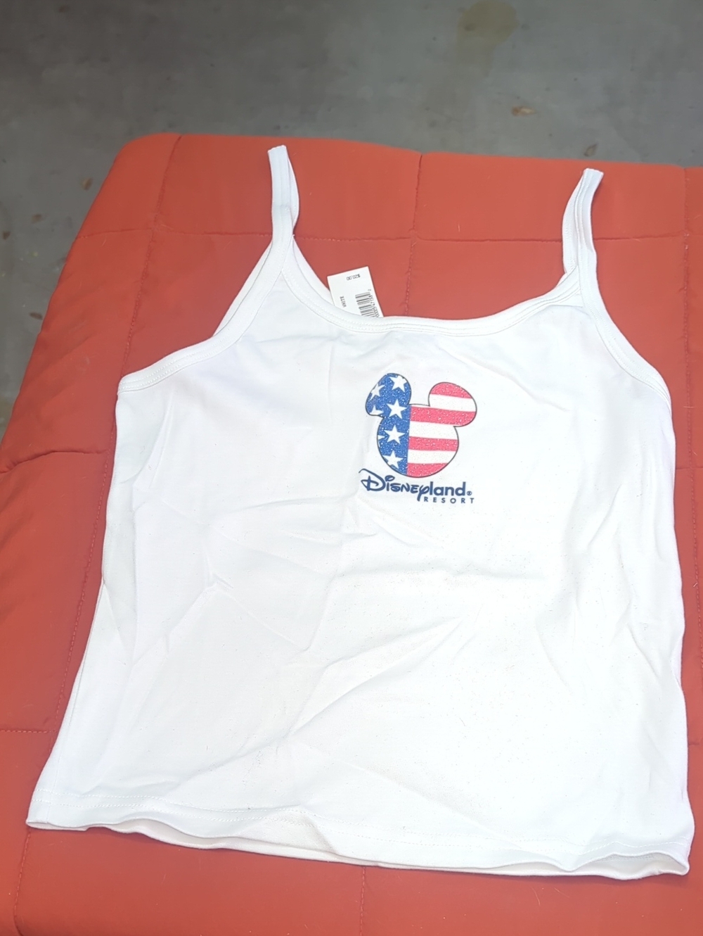 Disney White Tank with Patriotic Mickey Print